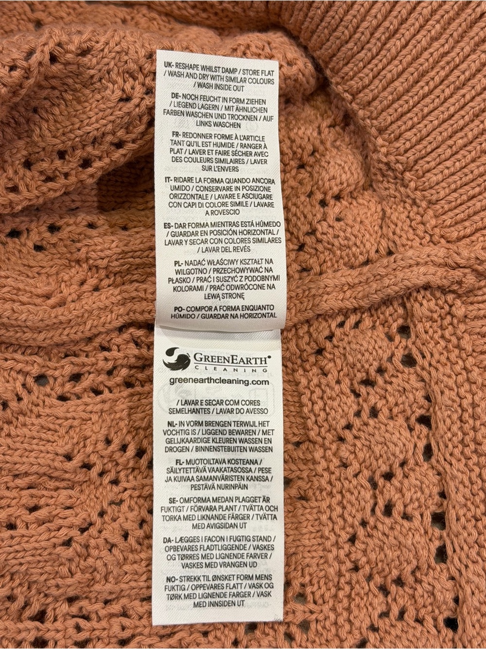BODEN Size Small Coral Pointelle Open Knit Short Sleeve Cardigan Cottagecore - Picture 5 of 6